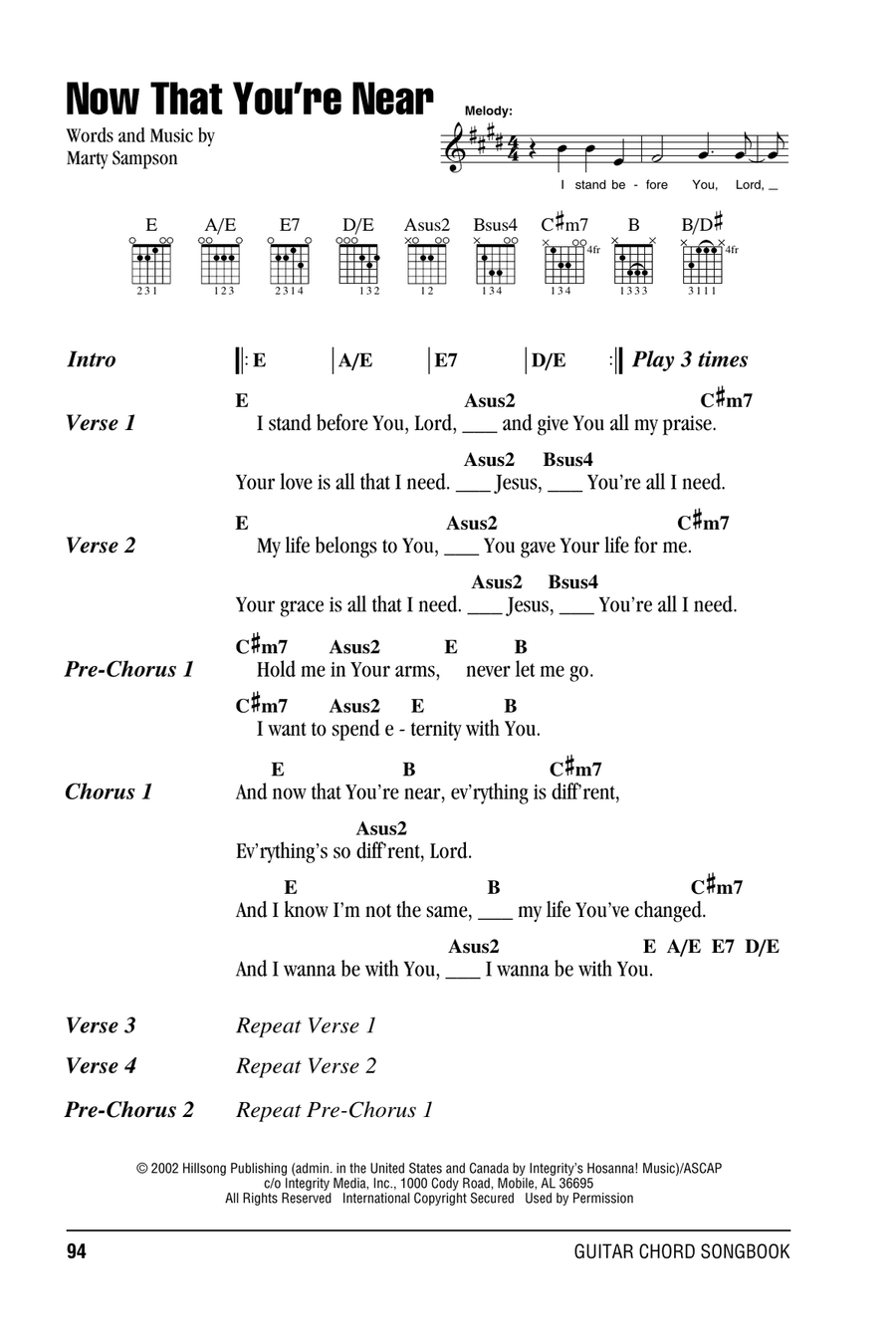Now That You're Near Acoustic Guitar scores gallery preview page 1