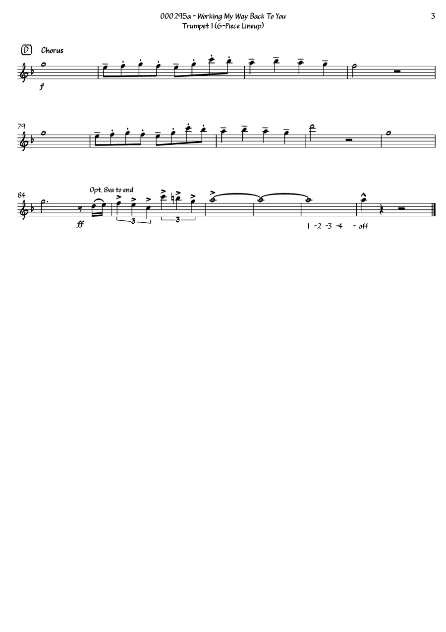 Workin' My Way Back To You Small Ensemble scores gallery preview page 3