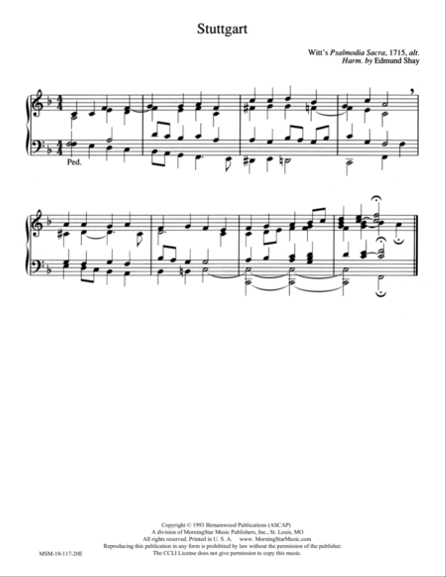 Stuttgart Stuttgart Organ scores gallery preview page 1