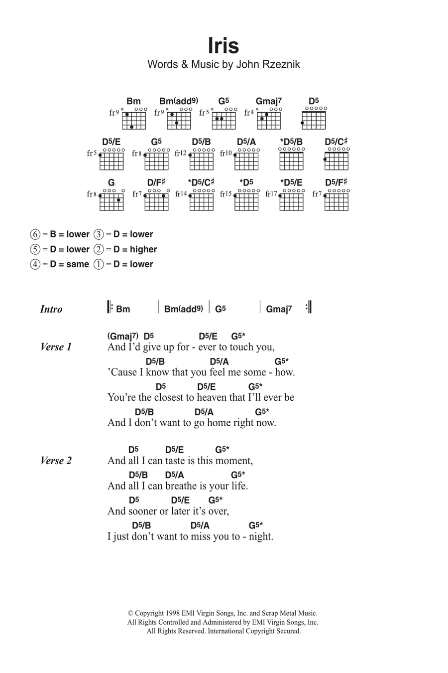 Iris Acoustic Guitar scores gallery preview page 1