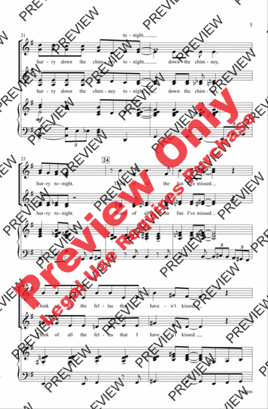 Santa Baby Santa Baby Women's Choir scores gallery preview page 5