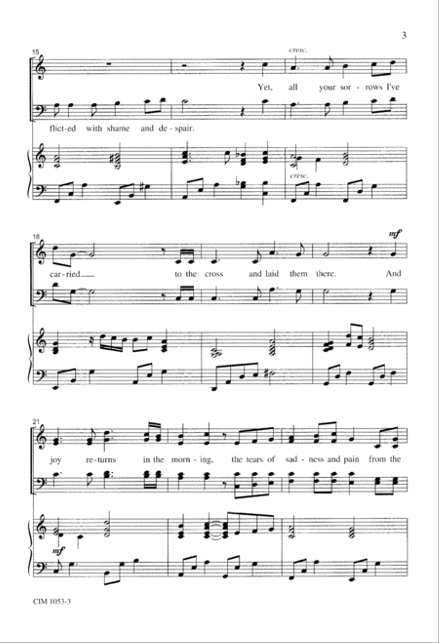 Joy Returns in the Morning 4-Part scores gallery preview page 4