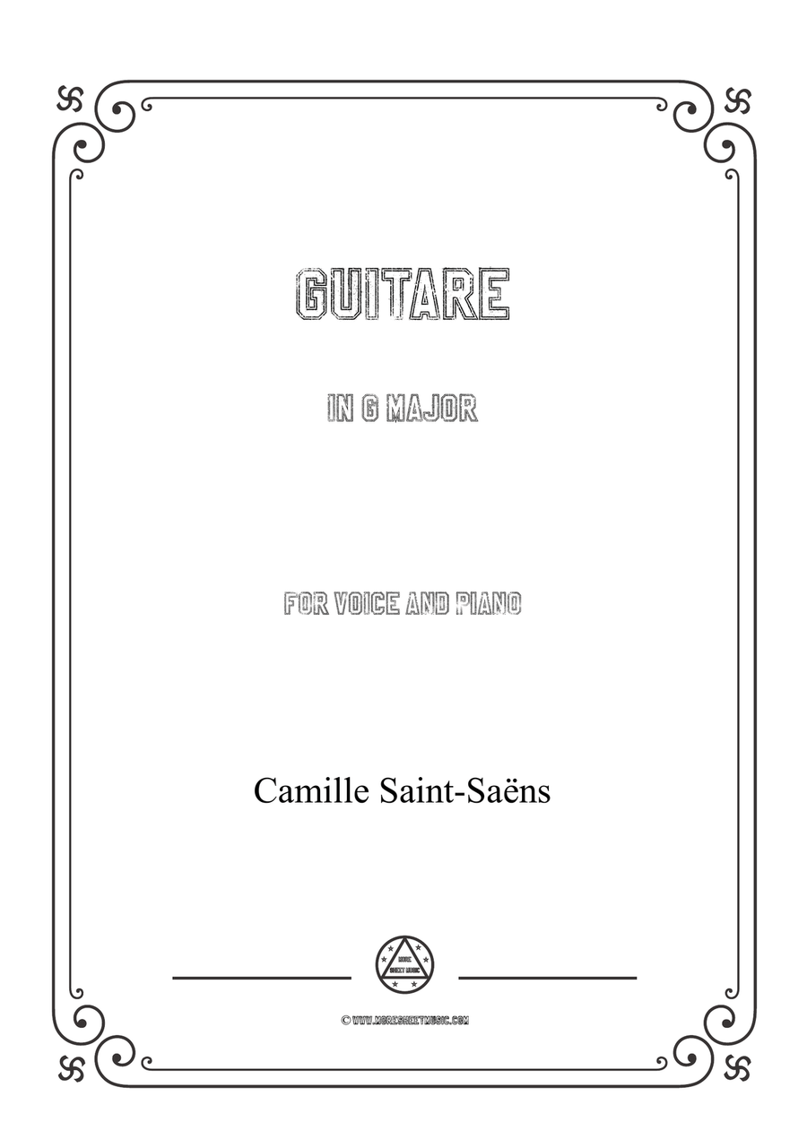 Saint-Saëns-Guitare in G Major,for Voice and Piano