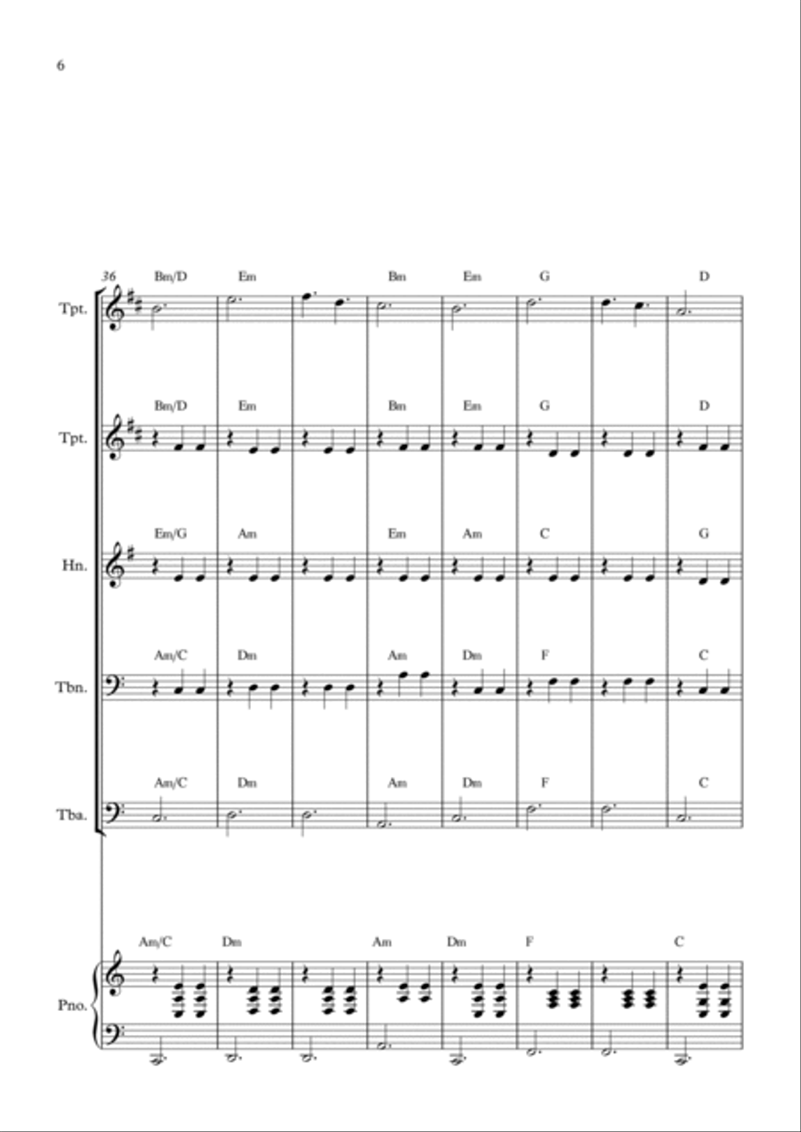 La Valse D'amelie Brass Ensemble scores gallery preview page 6