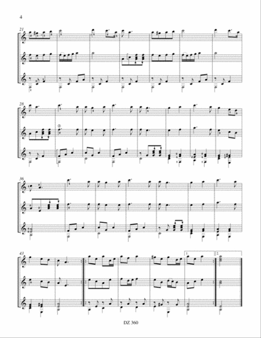 Airs populaires des Andes Guitar Ensemble scores gallery preview page 4
