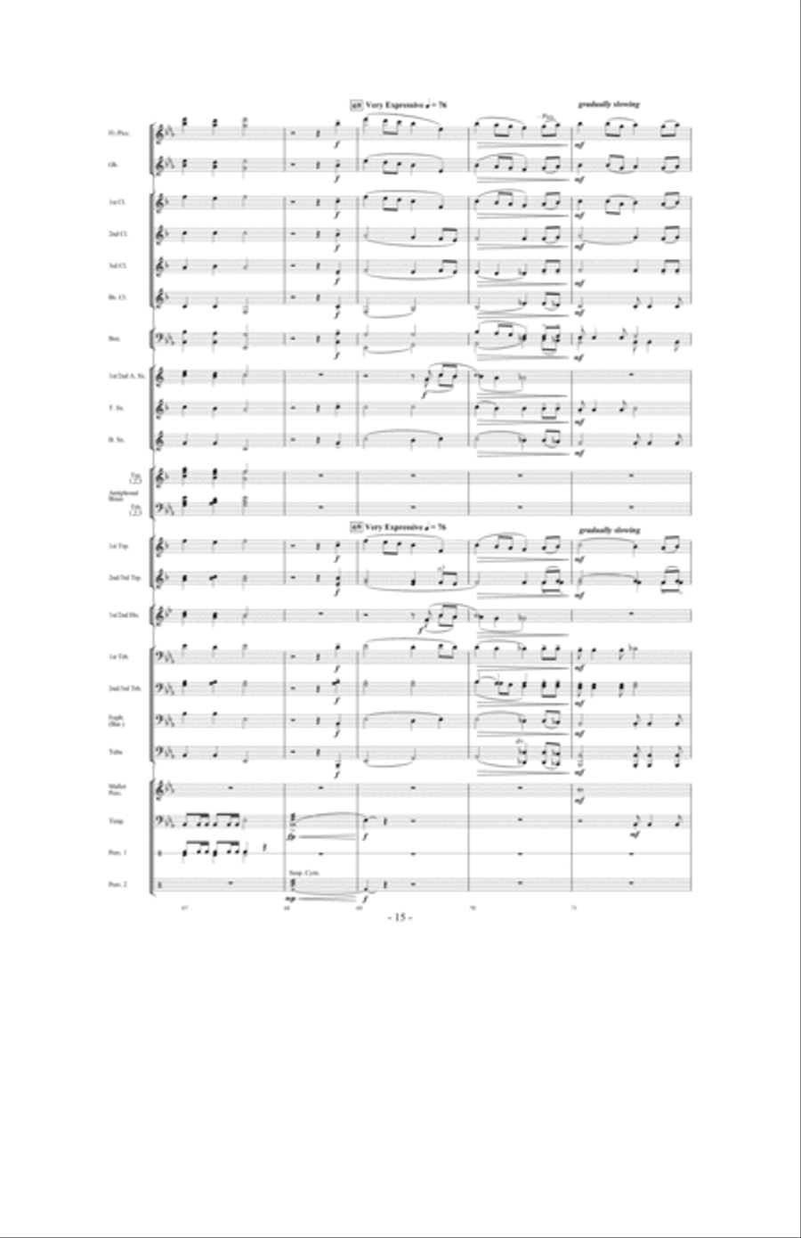 Raise Your Joys And Triumphs High Concert Band scores gallery preview page 14