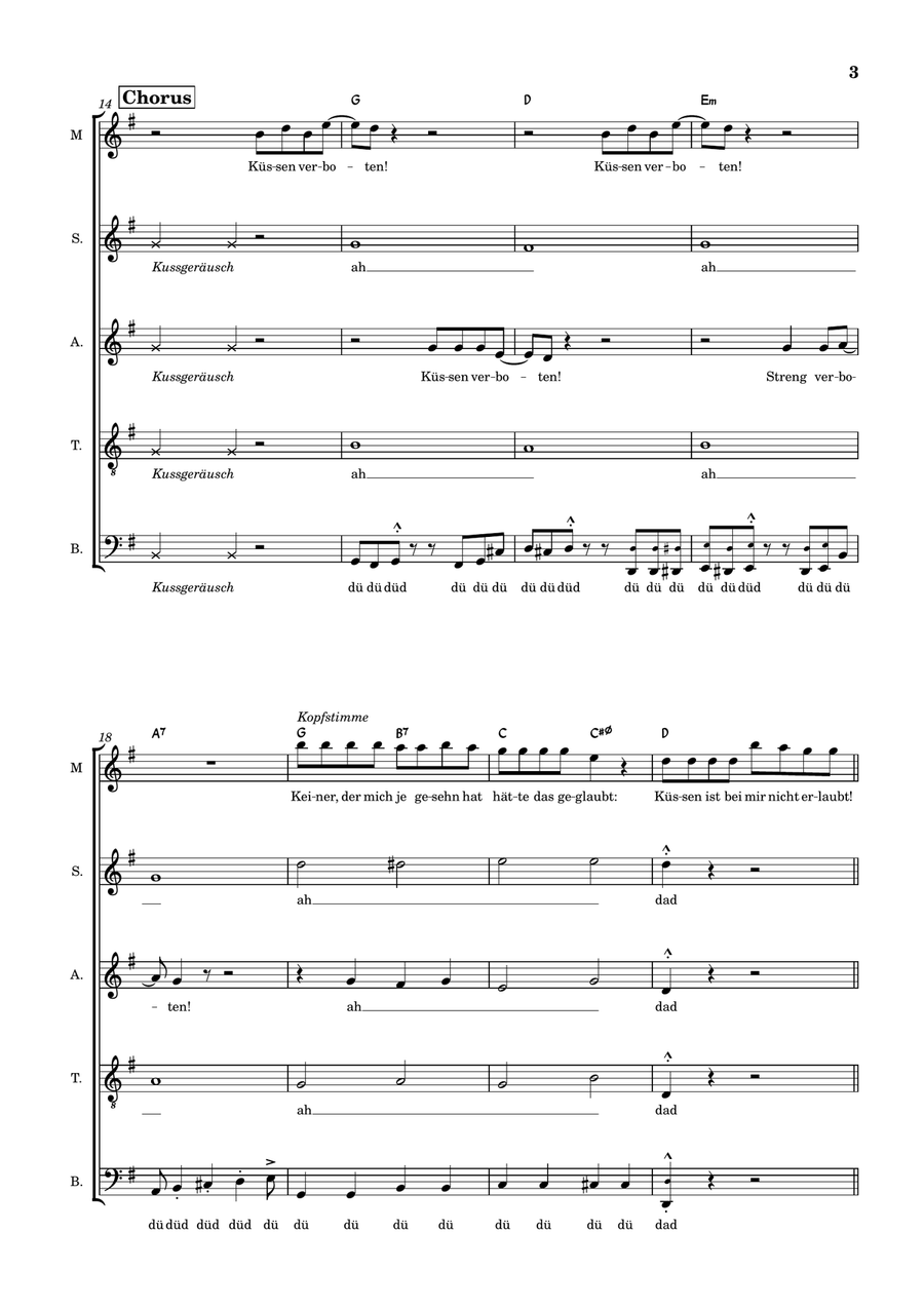 Kuessen Verboten 4-Part scores gallery preview page 3