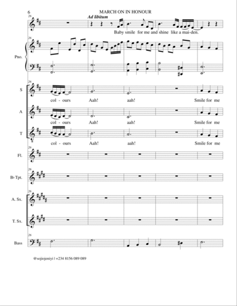 March on in Honour Voice scores gallery preview page 6