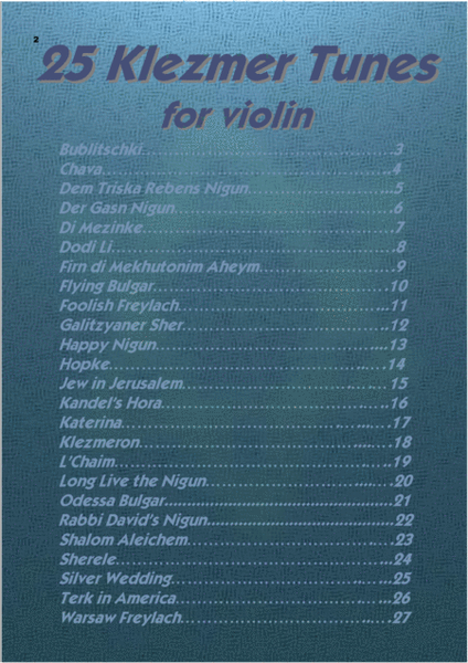 25 Klezmer Tunes for Violin image number null