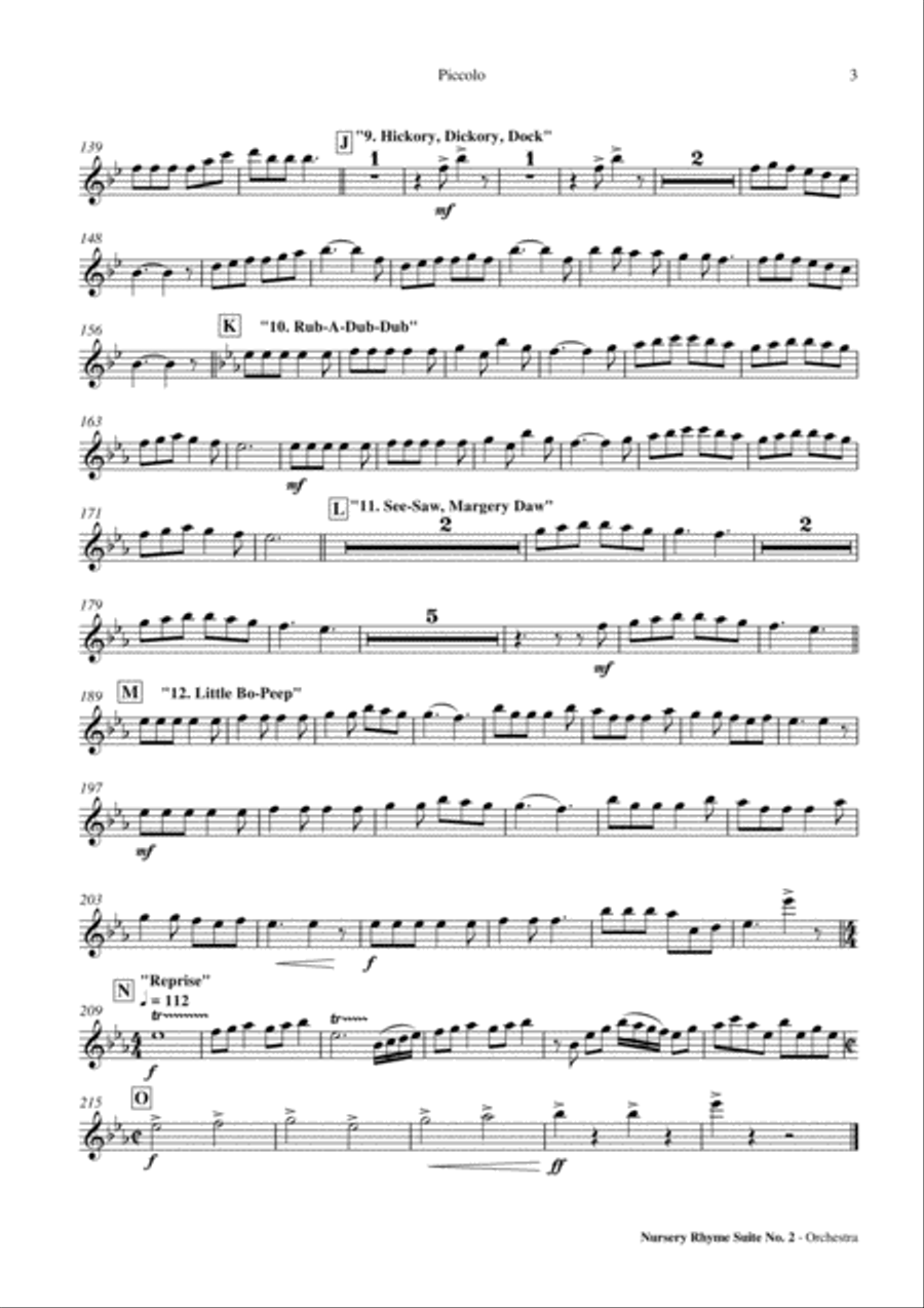 Nursery Rhyme Suite No. 2 - Orchestra Score and Parts Full Orchestra scores gallery preview page 4