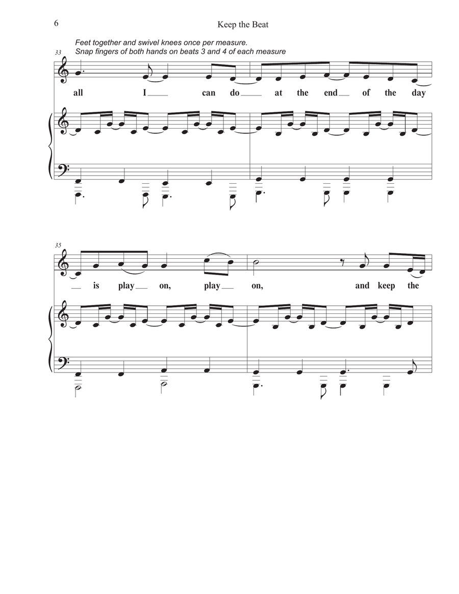 Keep The Beat Keep The Beat Unison Choir scores gallery preview page 6