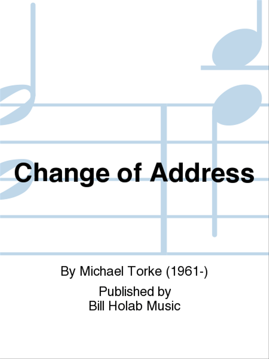 Change of Address Chamber Orchestra scores gallery preview page 1