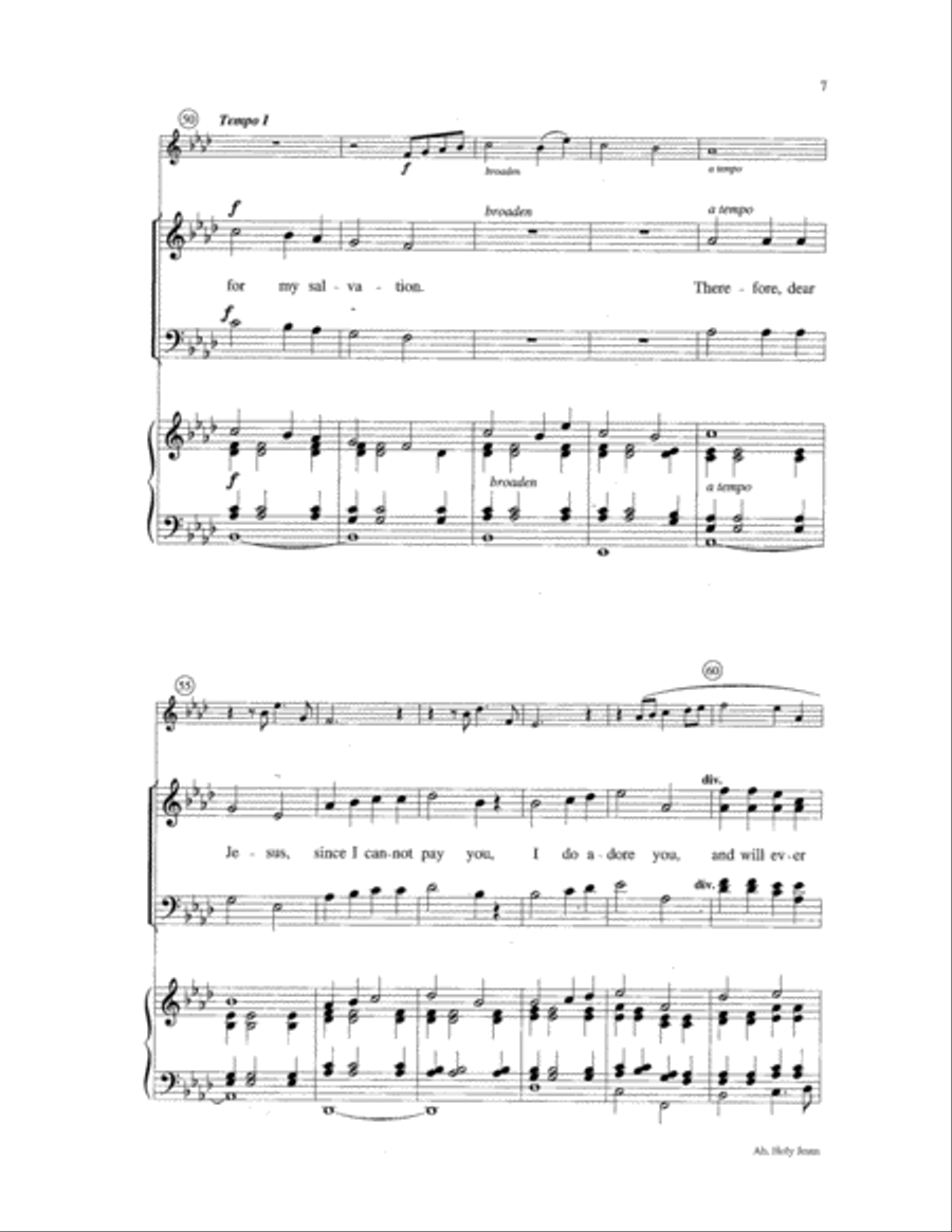 Ah, Holy Jesus 4-Part scores gallery preview page 7