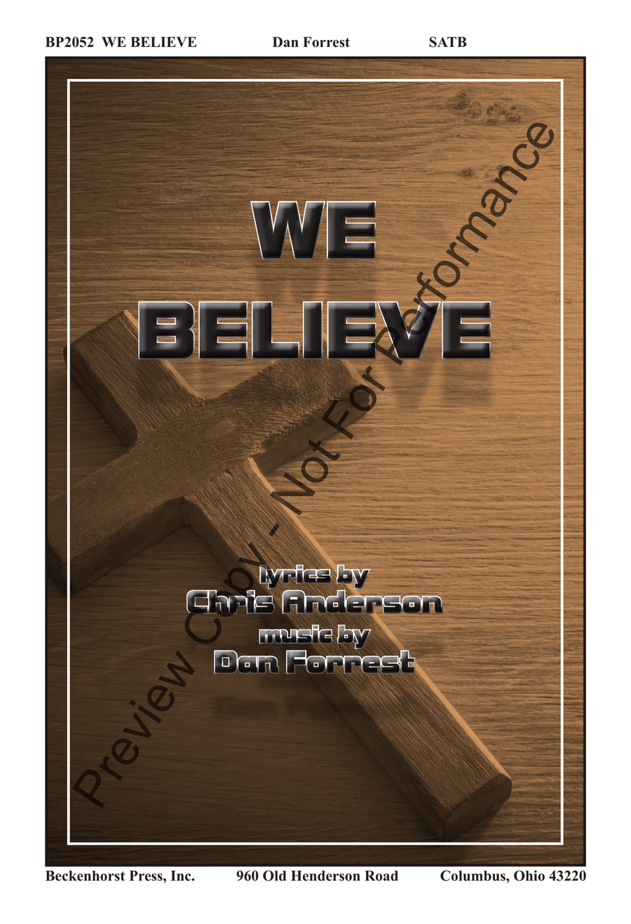 We Believe We Believe 4-Part scores gallery preview page 2