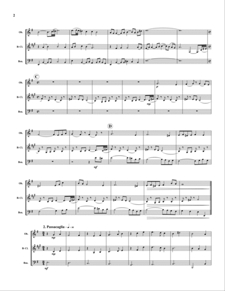 3 Short Pieces Woodwind Trio scores gallery preview page 2