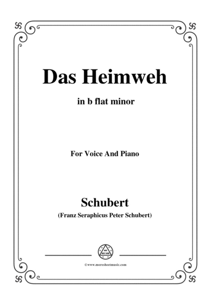 Schubert-Das Heimweh,Op.79 No.1,in b flat minor,for voice and piano image number null