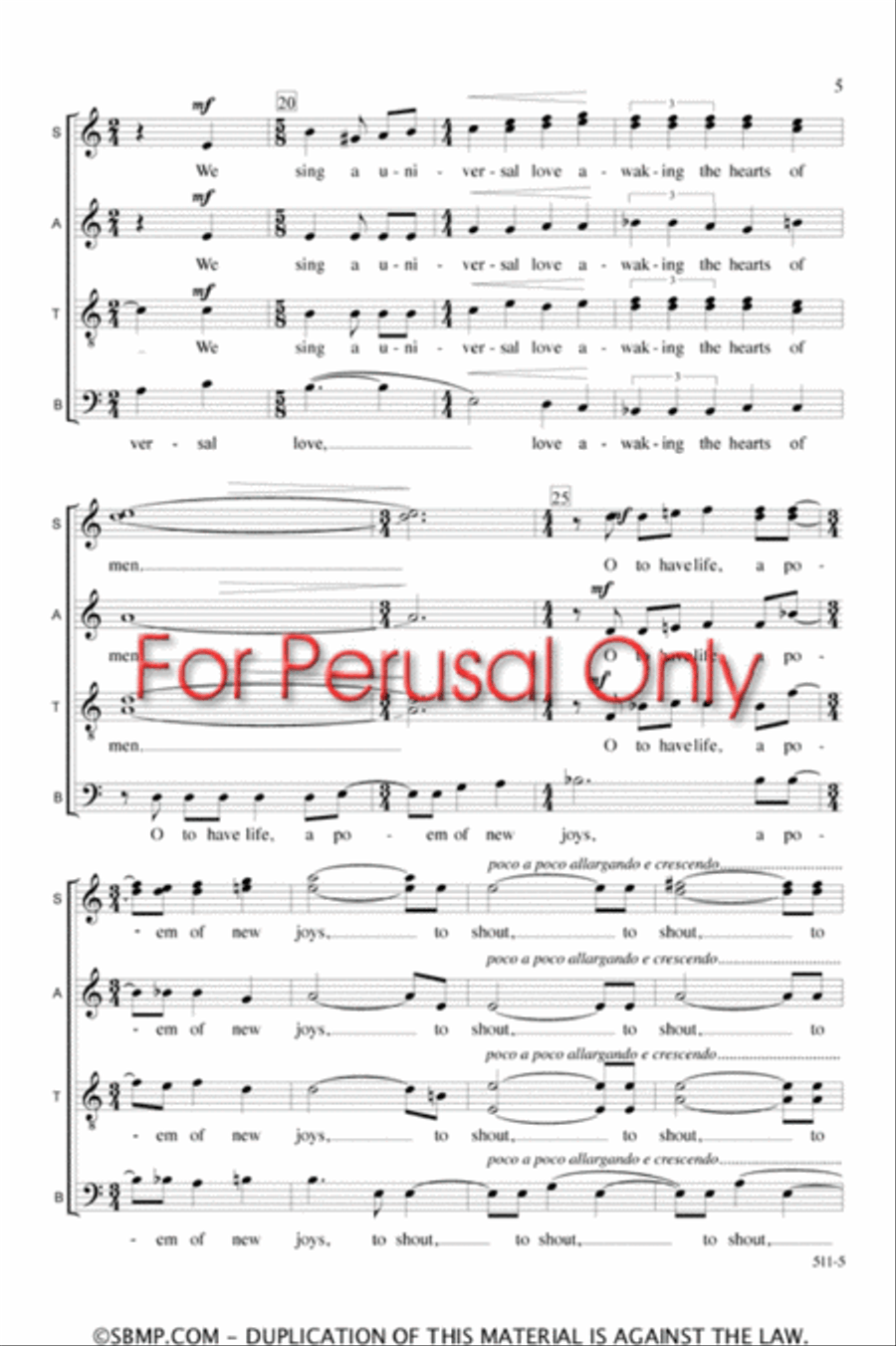 Listen to a Jubilant Song - SATB Octavo 4-Part scores gallery preview page 4