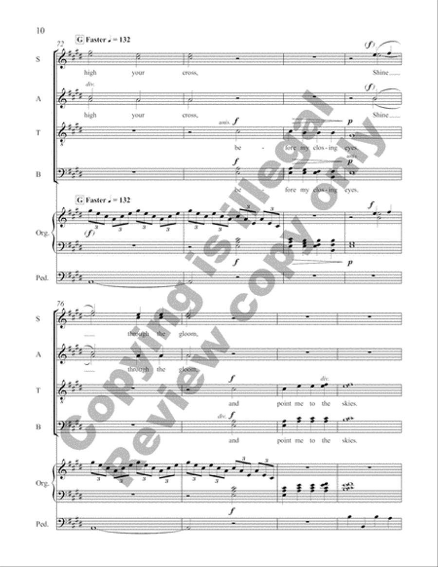 Songs of Faith: 5. Abide With Me 4-Part scores gallery preview page 7