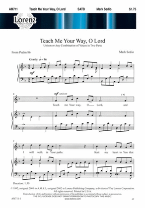 Book cover for Teach Me Your Way, O Lord