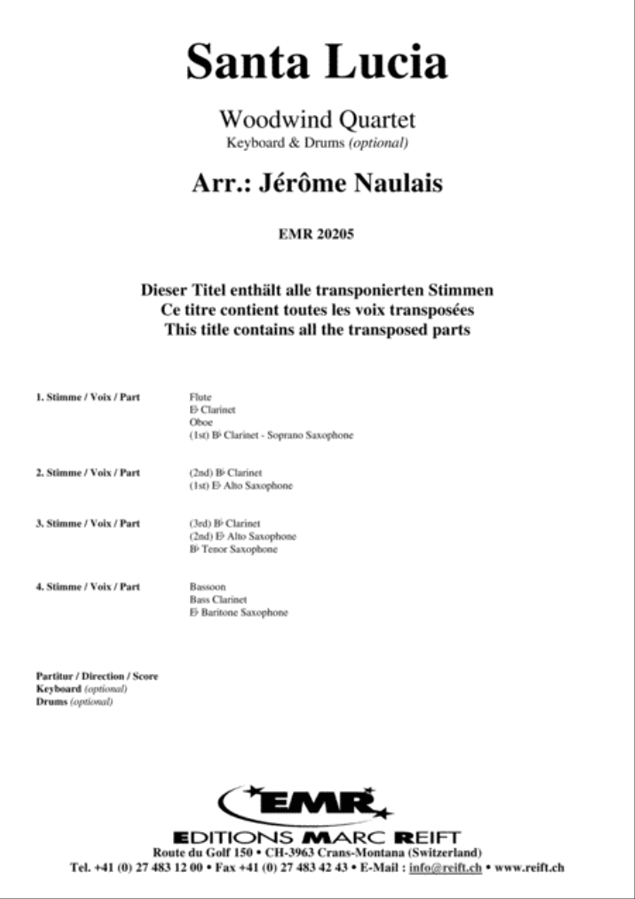 Santa Lucia Woodwind Quartet scores gallery preview page 2