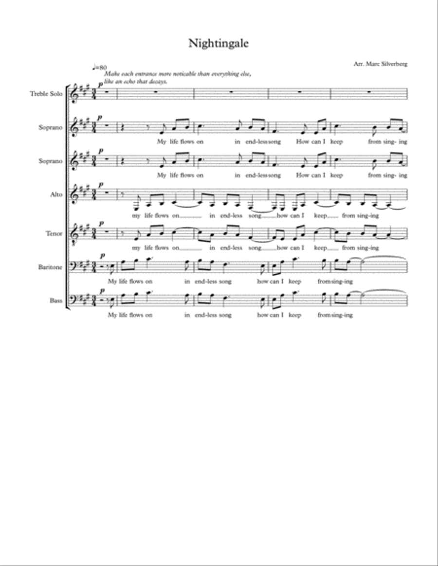 Nightingale 4-Part scores gallery preview page 1