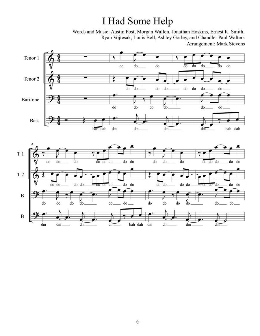 I Had Some Help I Had Some Help TTBB scores gallery preview page 2