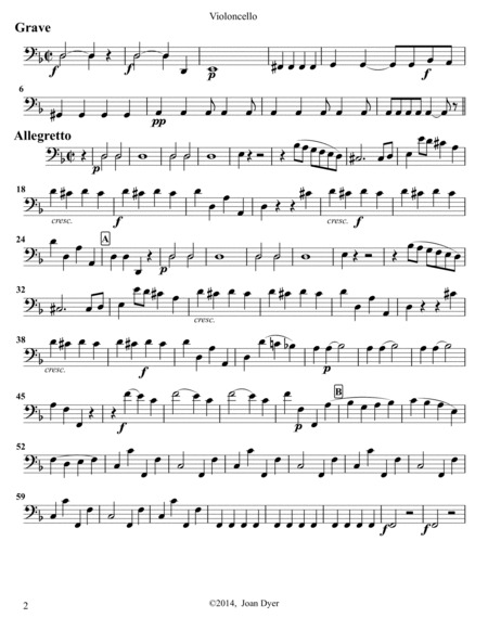 String Quartet in d minor, G. 172, cello