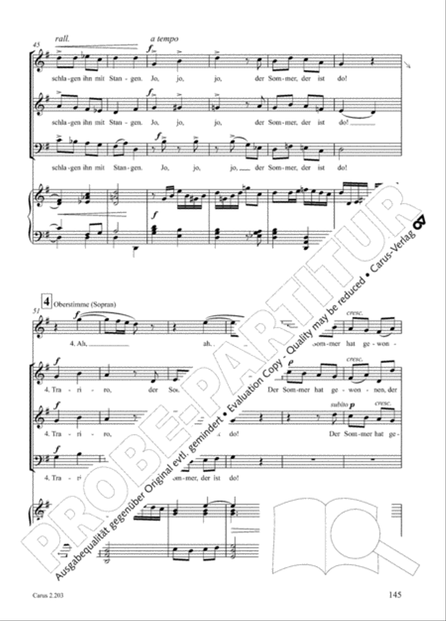 Loreley. Folk songs for choir (Loreley. Volkslieder fur Chor) Choir scores gallery preview page 148
