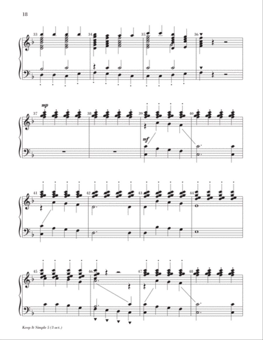Keep It Simple 5 (Christmas Sacred and Secular) 3-Octaves scores gallery preview page 21