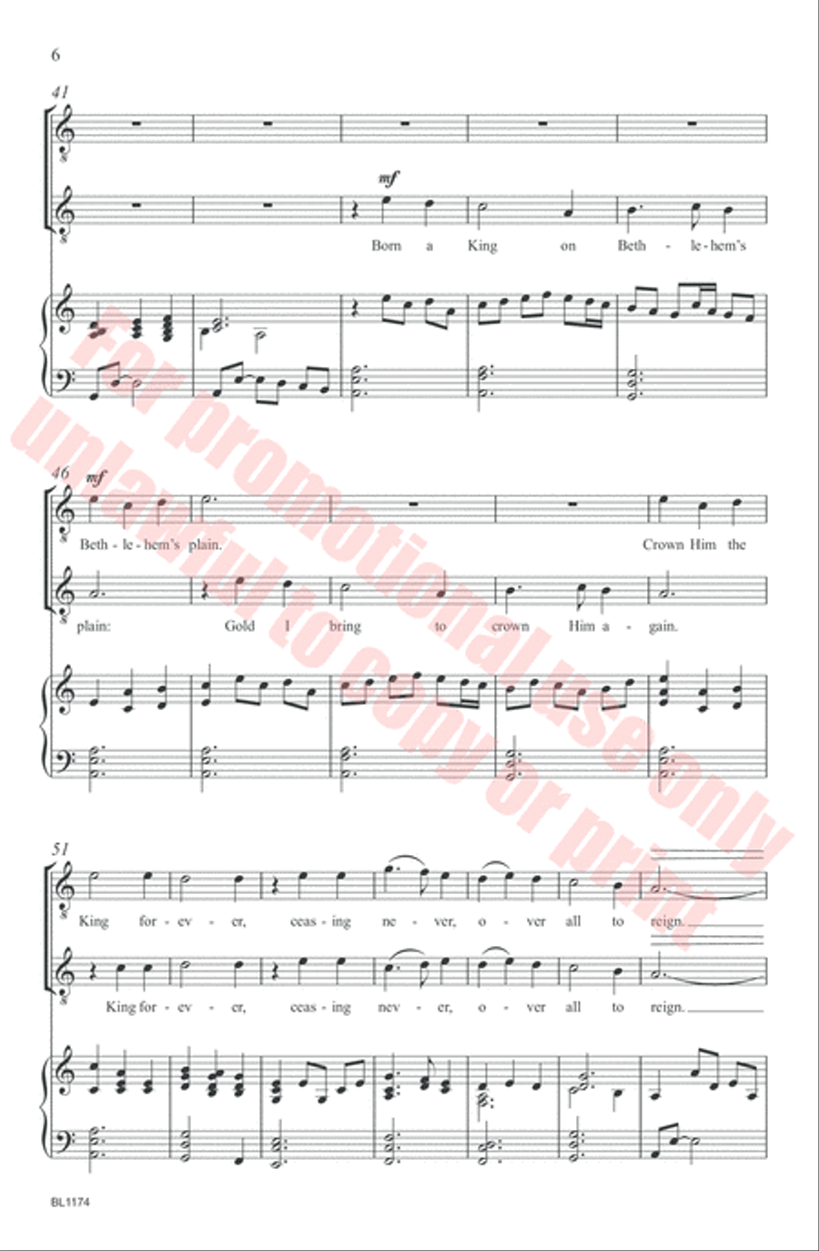 Two Holiday Carols for Emerging Tenor-Bass Choirs Choir scores gallery preview page 6