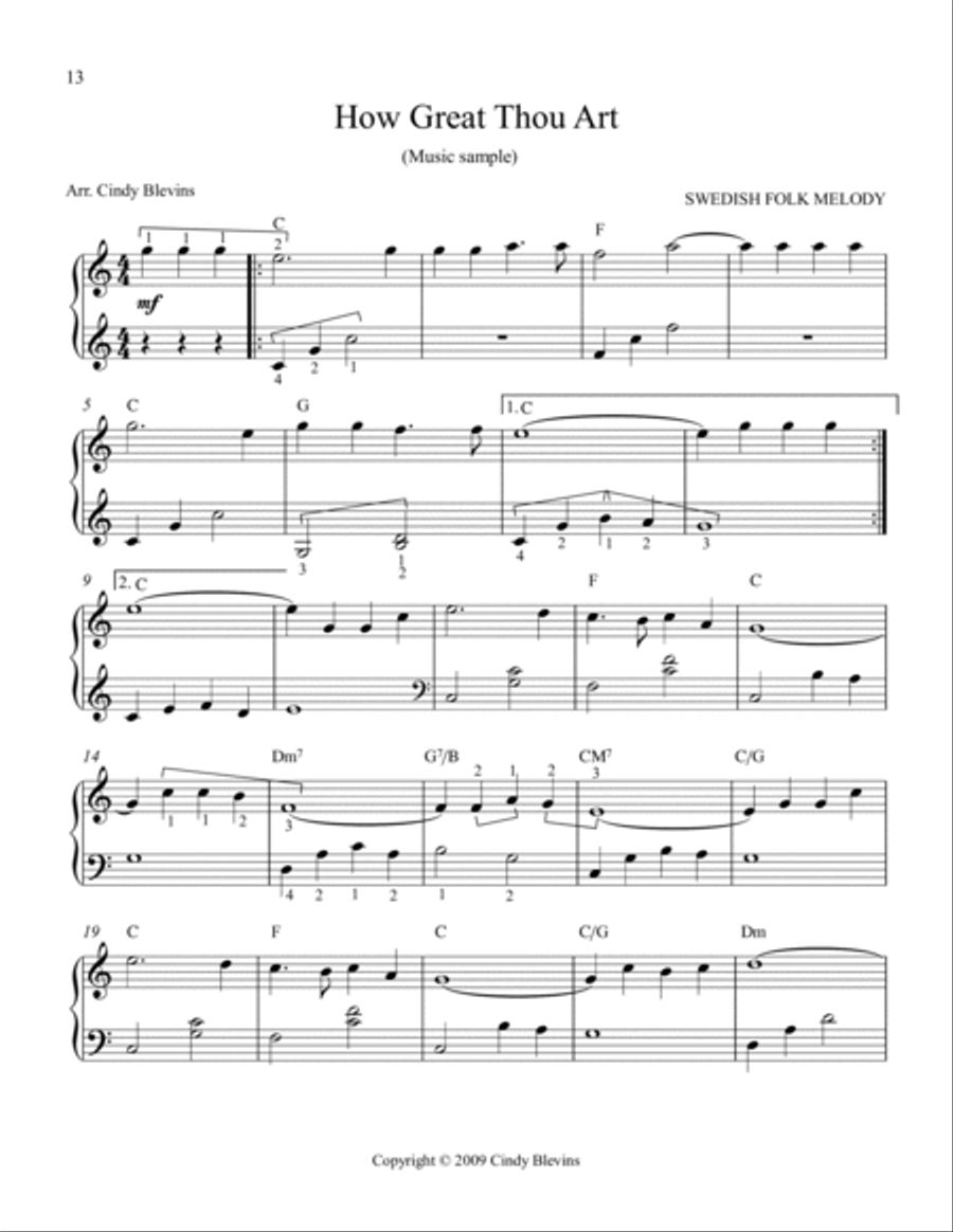 Easy Favorites, Vol. 1, Hymns, harp solos Celtic Harp scores gallery preview page 4