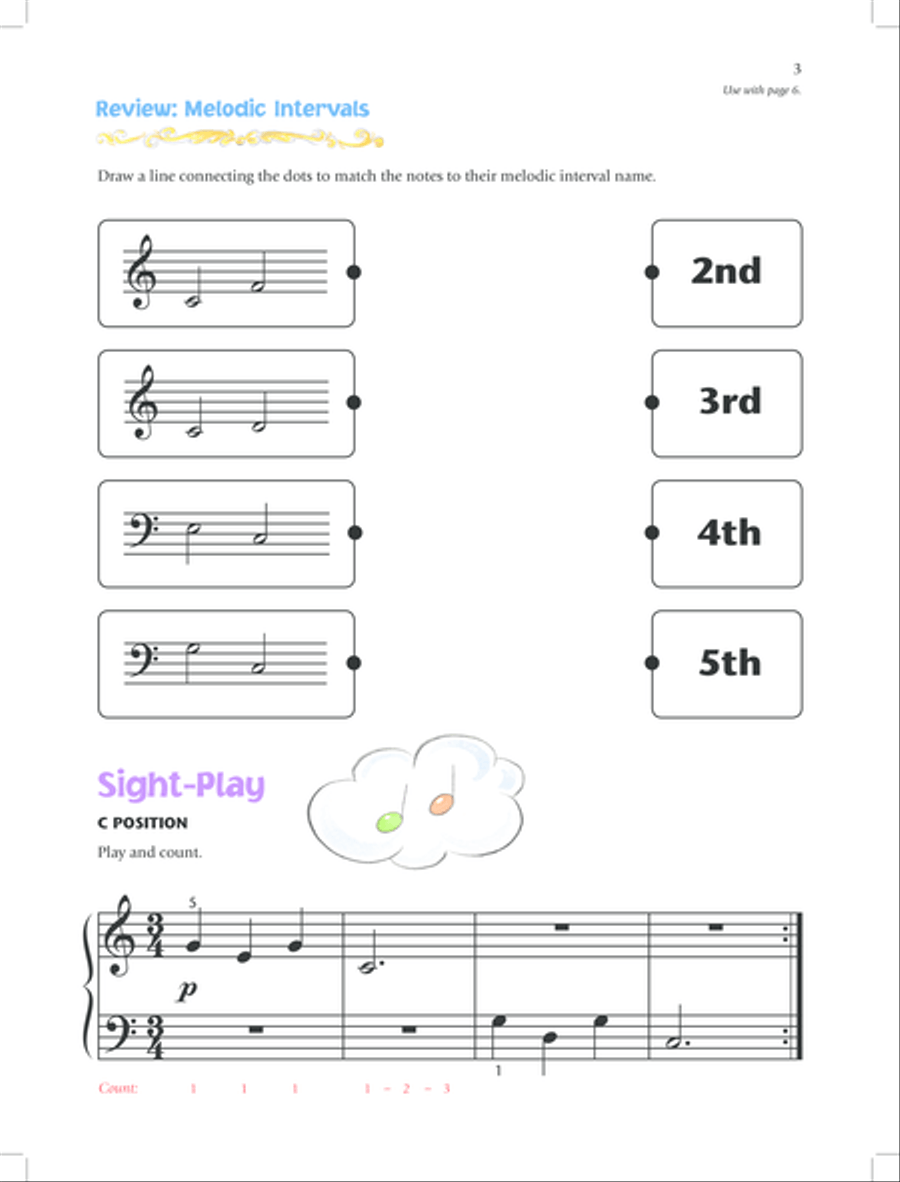 Music for Little Mozarts Notespeller & Sight-Play Book, Book 4 Piano Method scores gallery preview page 6