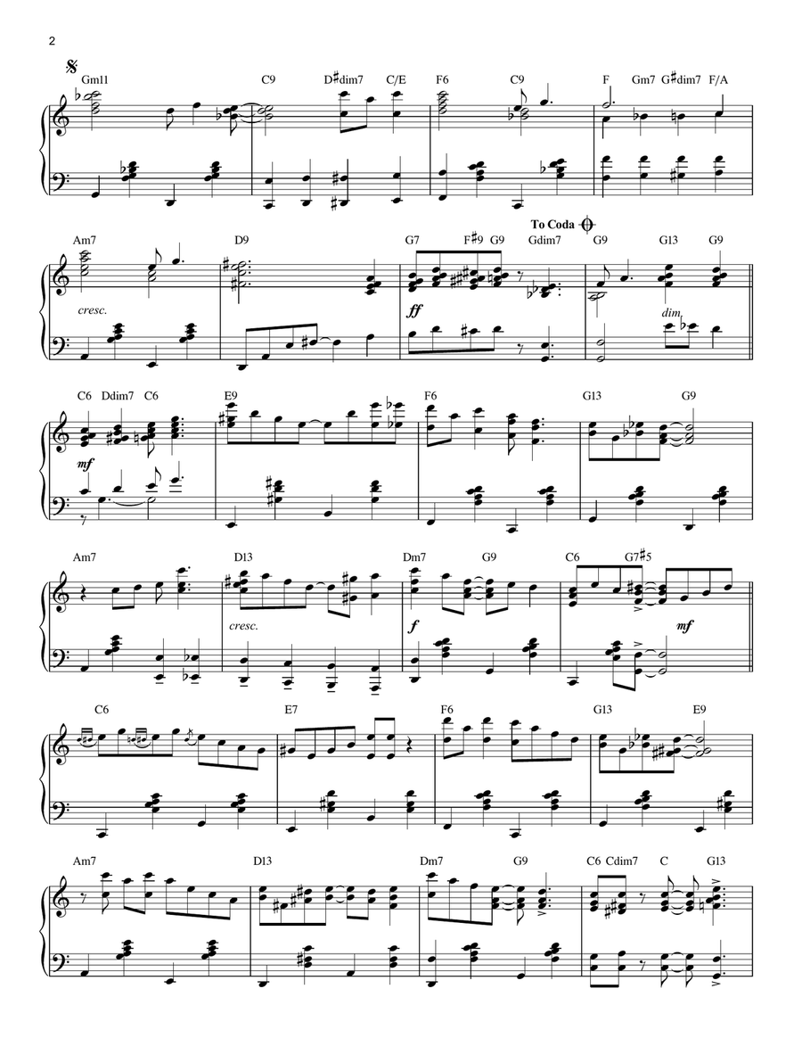 On The Sunny Side Of The Street [Jazz version] (arr. Brent Edstrom) Piano Solo scores gallery preview page 2
