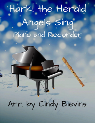Book cover for Hark! The Herald Angels Sing, Piano and Recorder