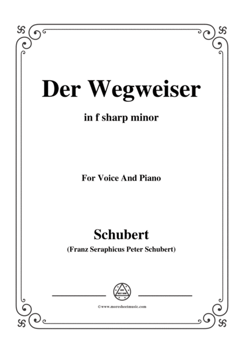 Schubert-Der Wegweiser,from 'Winterreise',Op.89(D.911) No.20,in f sharp minor,for Voice&Pno image number null