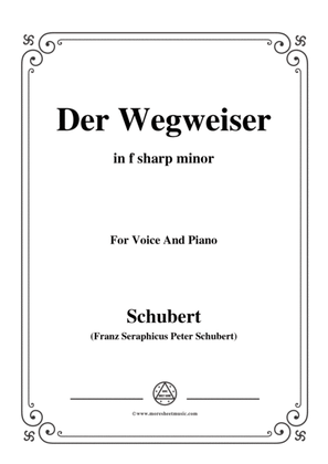 Schubert-Der Wegweiser,from 'Winterreise',Op.89(D.911) No.20,in f sharp minor,for Voice&Pno