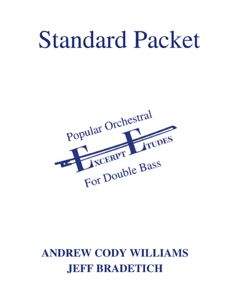 Popular Orchestral Excerpt Etudes For Double Bass: Standard Packet