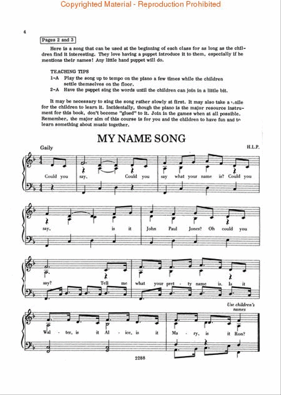 Moppets' Rhythms and Rhymes - Teacher's Book Piano Method scores gallery preview page 2