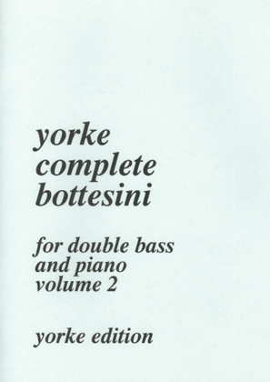 Book cover for Complete Bottesini Volume 2. DB & Pf
