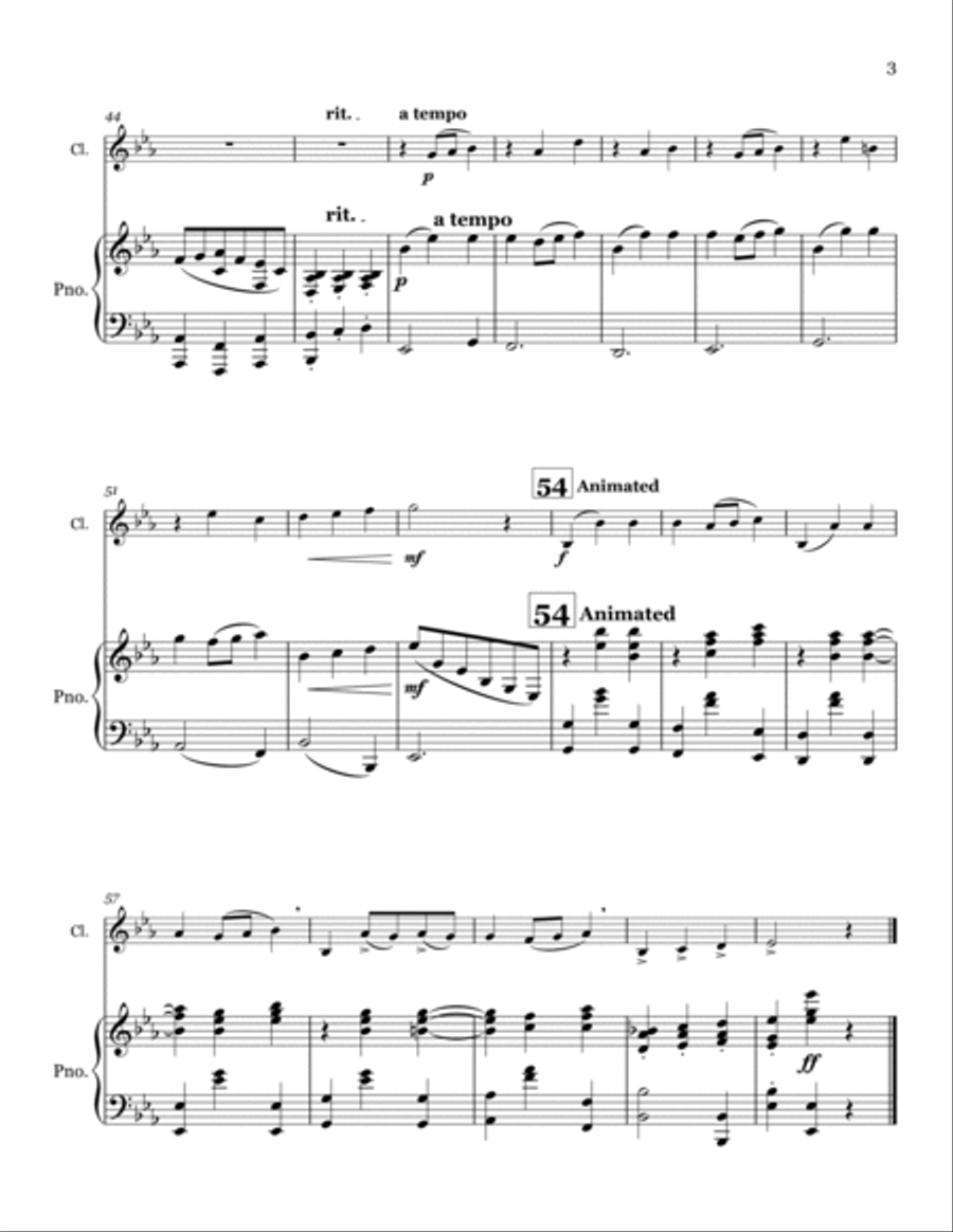 When Love is Kind Clarinet Solo scores gallery preview page 3