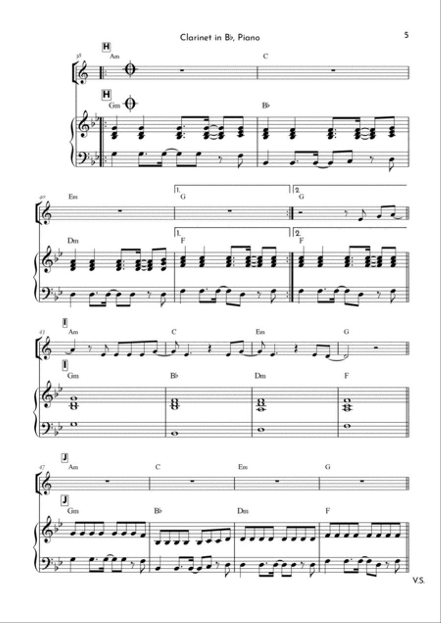 What Is Love What Is Love B-Flat Clarinet scores gallery preview page 5