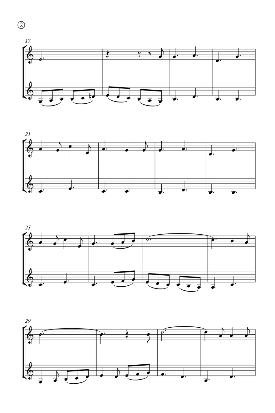Oh Holy night Brass Duet scores gallery preview page 2