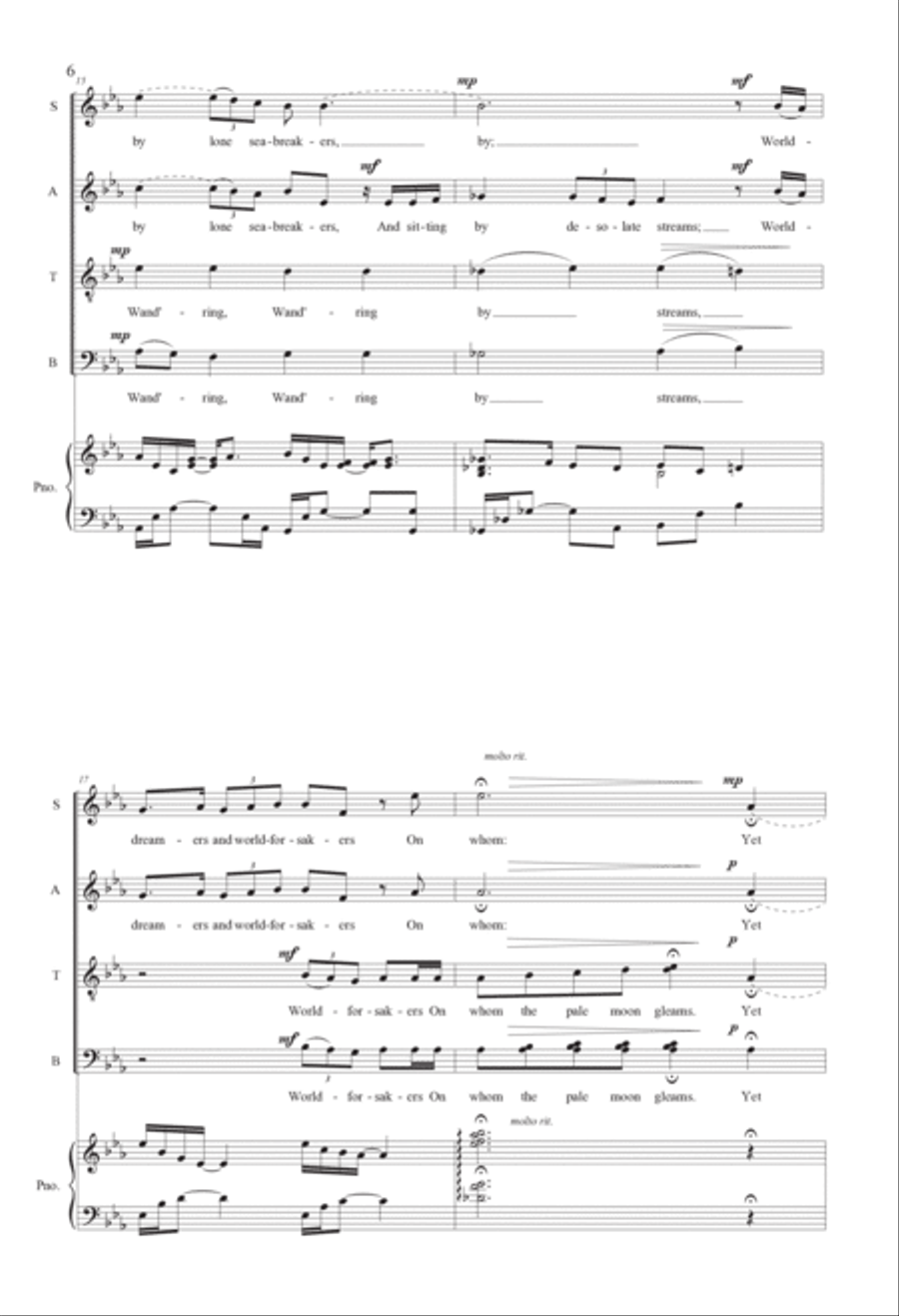 Music Makers, Dreamers of Dreams 4-Part scores gallery preview page 6