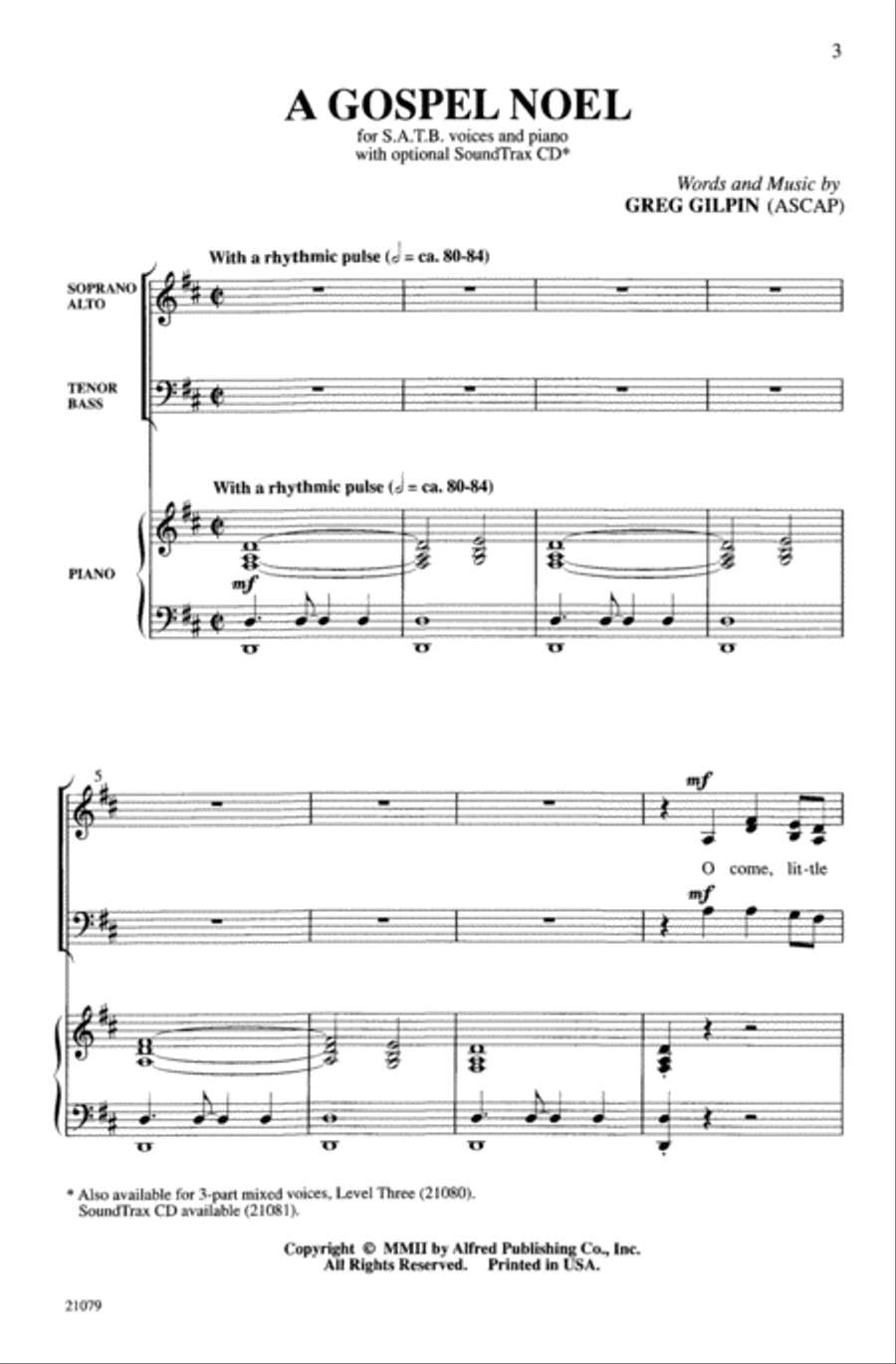 A Gospel Noel A Gospel Noel Choir scores gallery preview page 1