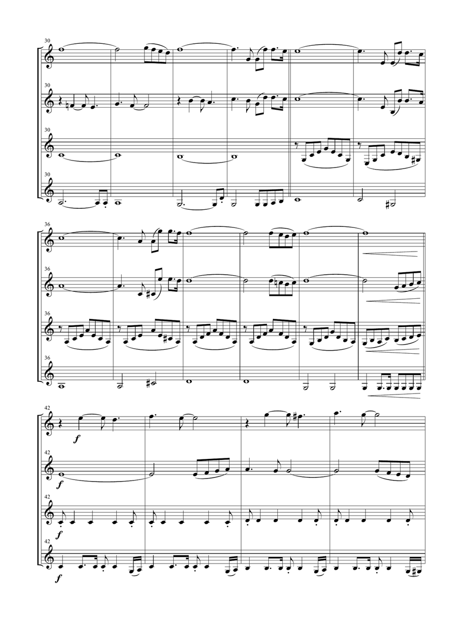 The Winner Takes It All Woodwind Quartet scores gallery preview page 5