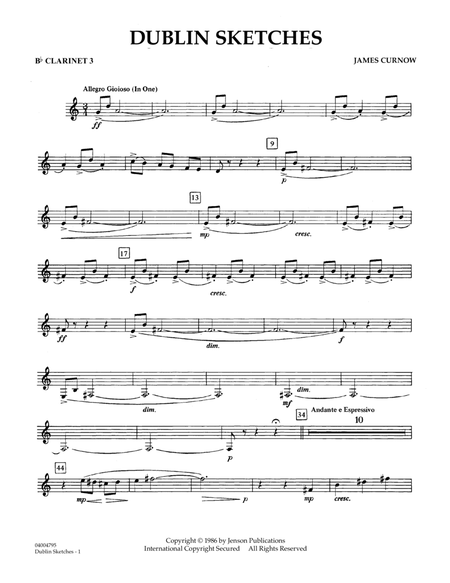 Dublin Sketches - Bb Clarinet 3