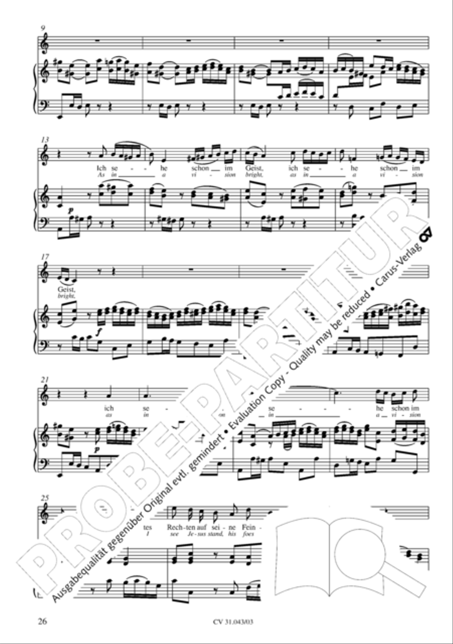 God goeth up with shouting (Gott fahret auf mit Jauchzen) 4-Part scores gallery preview page 27