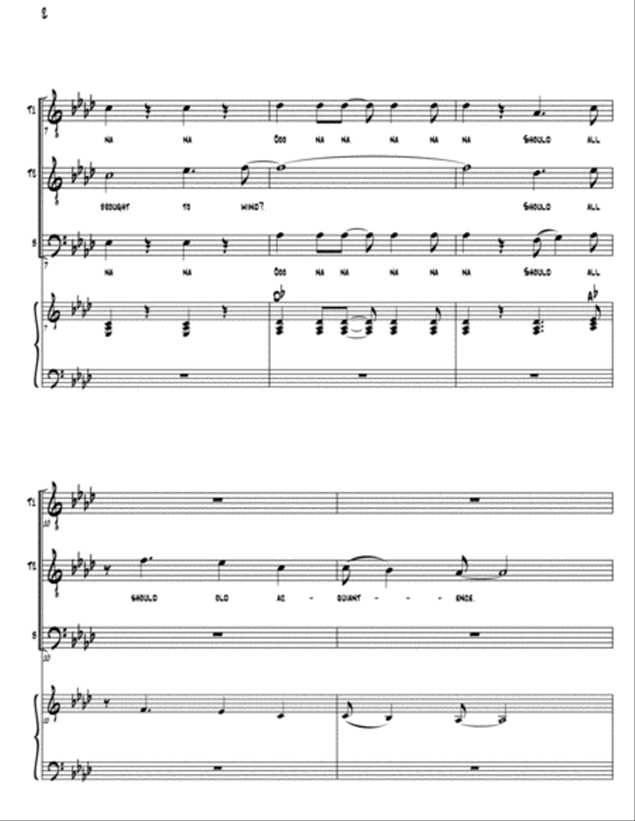 Auld Lang Syne (as performed by Straight No Chaser) - TTB TTB scores gallery preview page 3