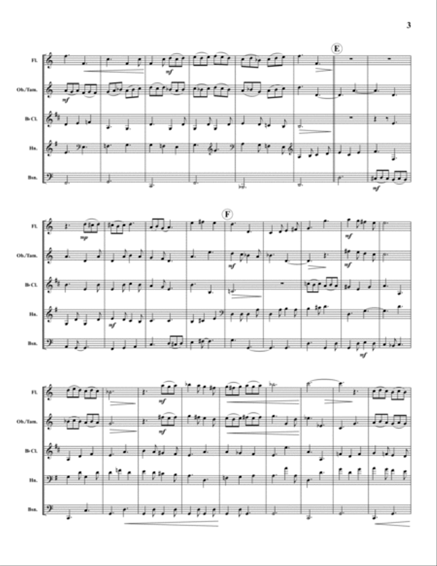 Medieval Suite Woodwind Quintet scores gallery preview page 3