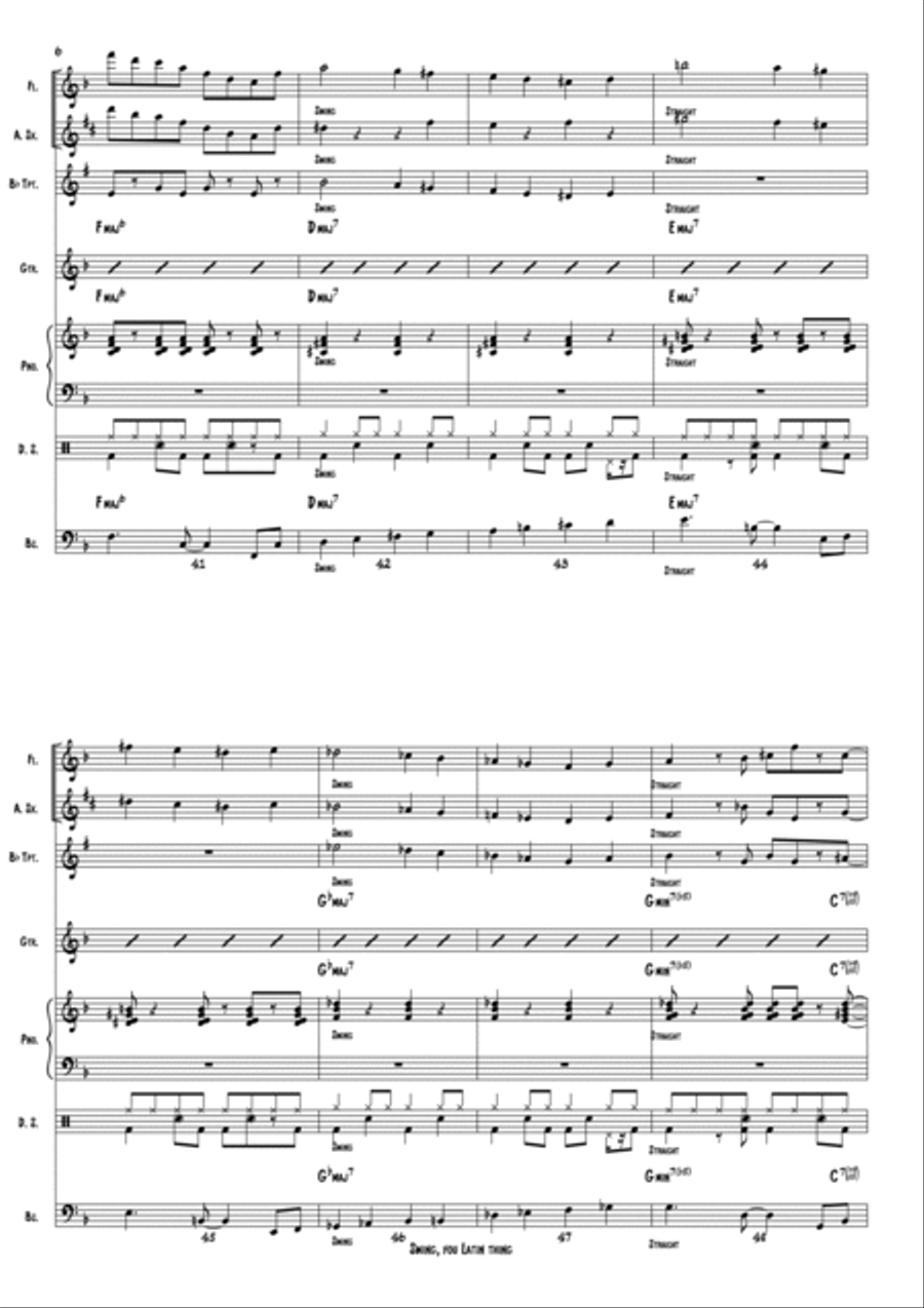 Swing, you Latin Thing! Jazz Ensemble scores gallery preview page 6